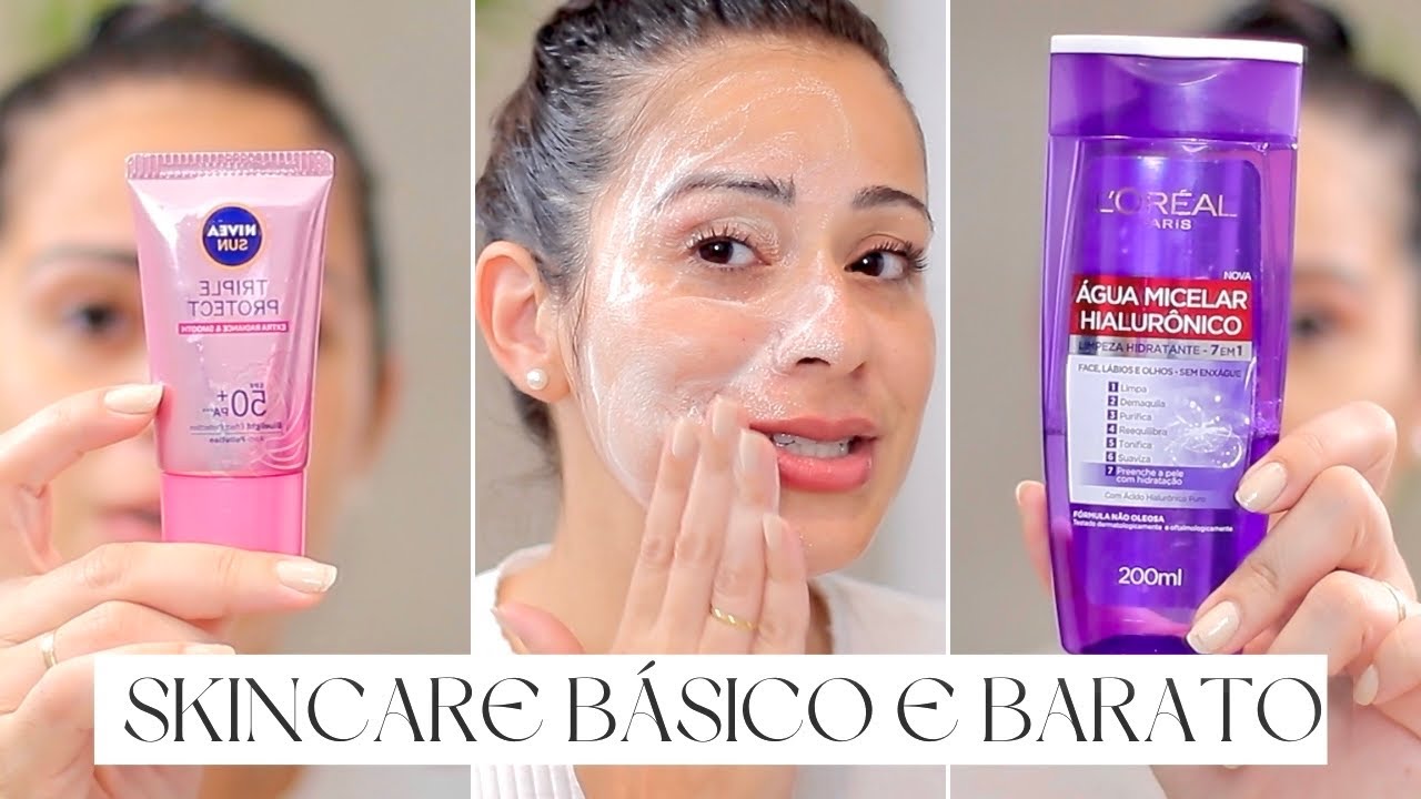 Rotina de skincare que melhora a minha pele | Passo a passo básico e barato