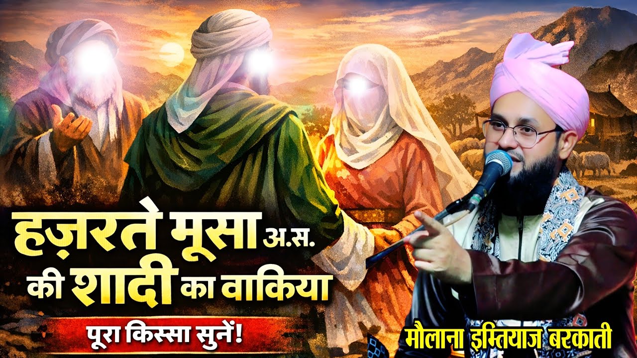 हज़रत मूसा की शादी का वाकिया molana imtiyaz Barkati ki Taqrir 2026 ~ imtiyaz Barkati ki takrir 