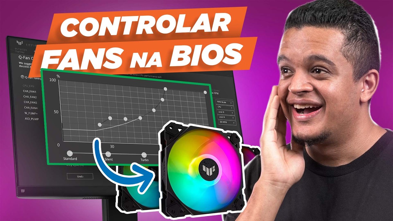 COMO CONTROLAR a velocidade das FANS do PC SEM INSTALAR Programas! 💨