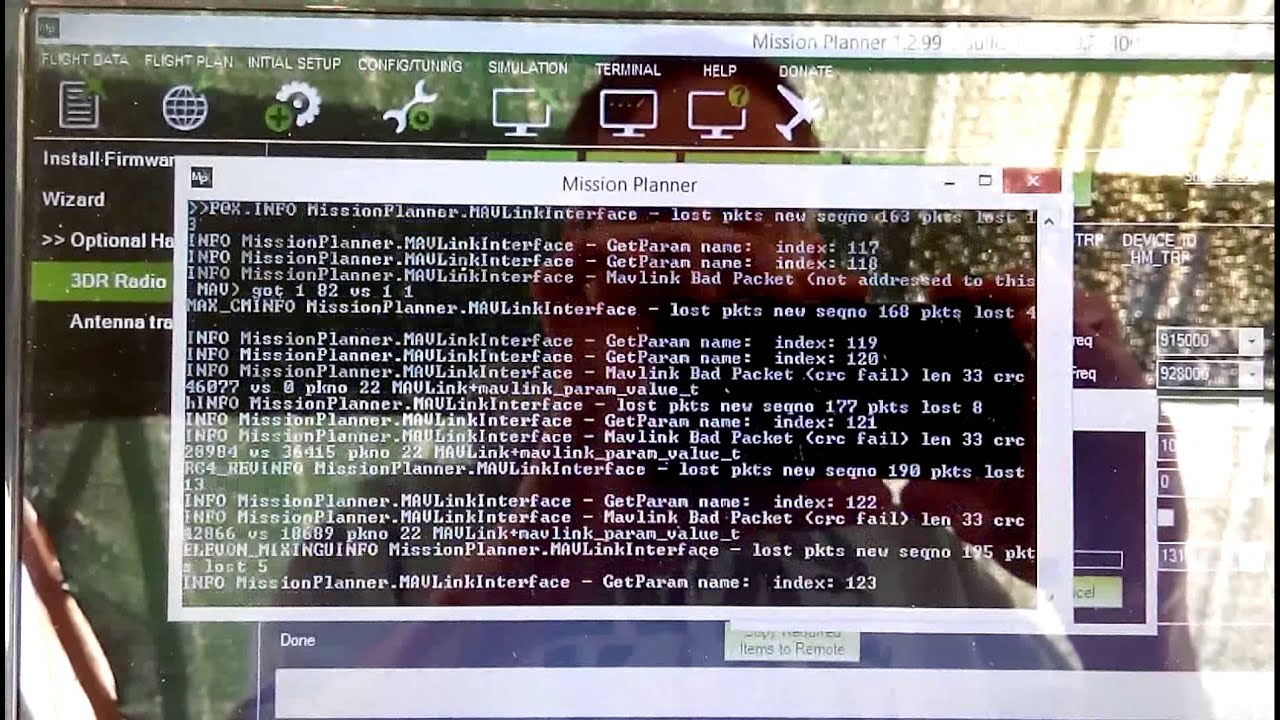 3DR Radio 900 Mhz with SiK V1.9: very slow connection with the Planner