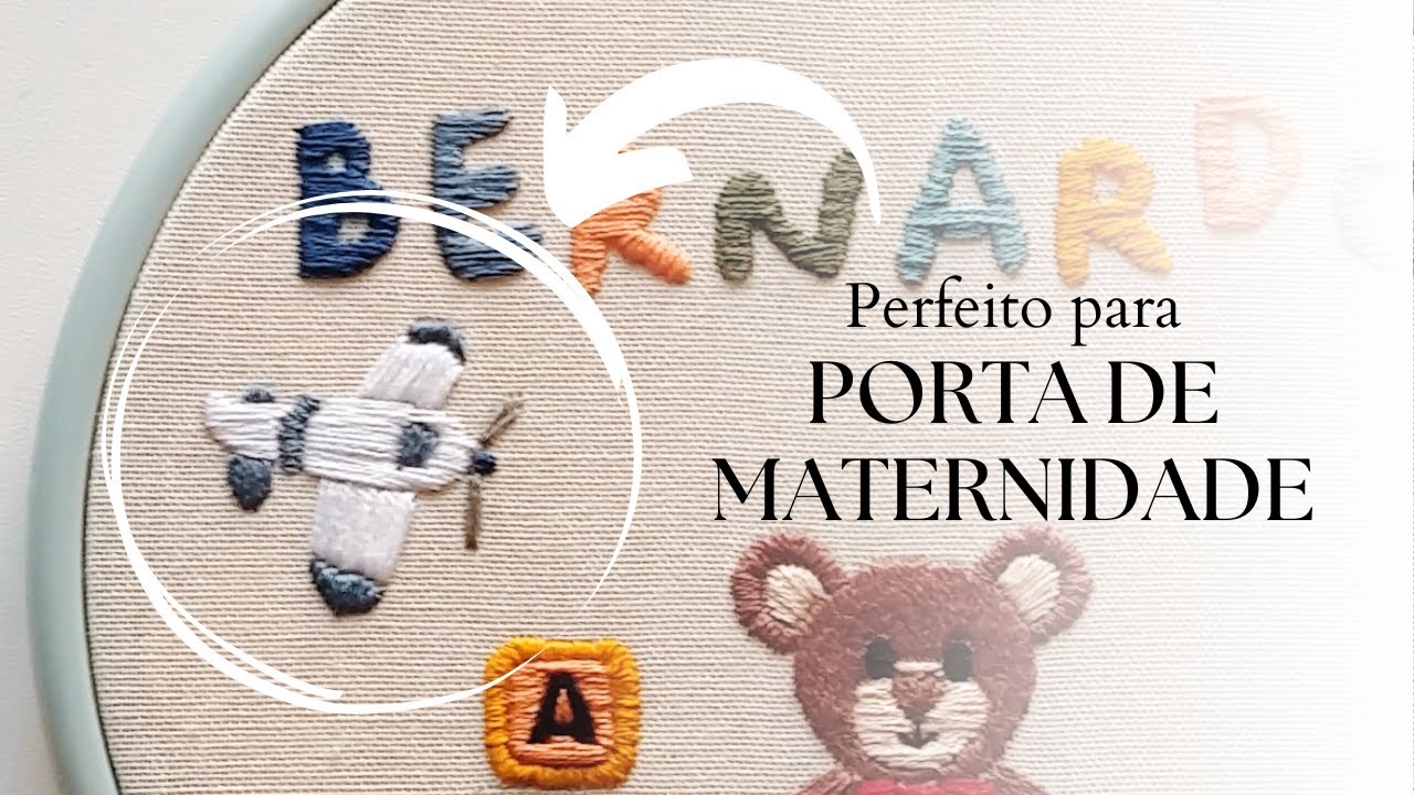 Como bordar um aviãozinho - ponto cheio bordado a mao