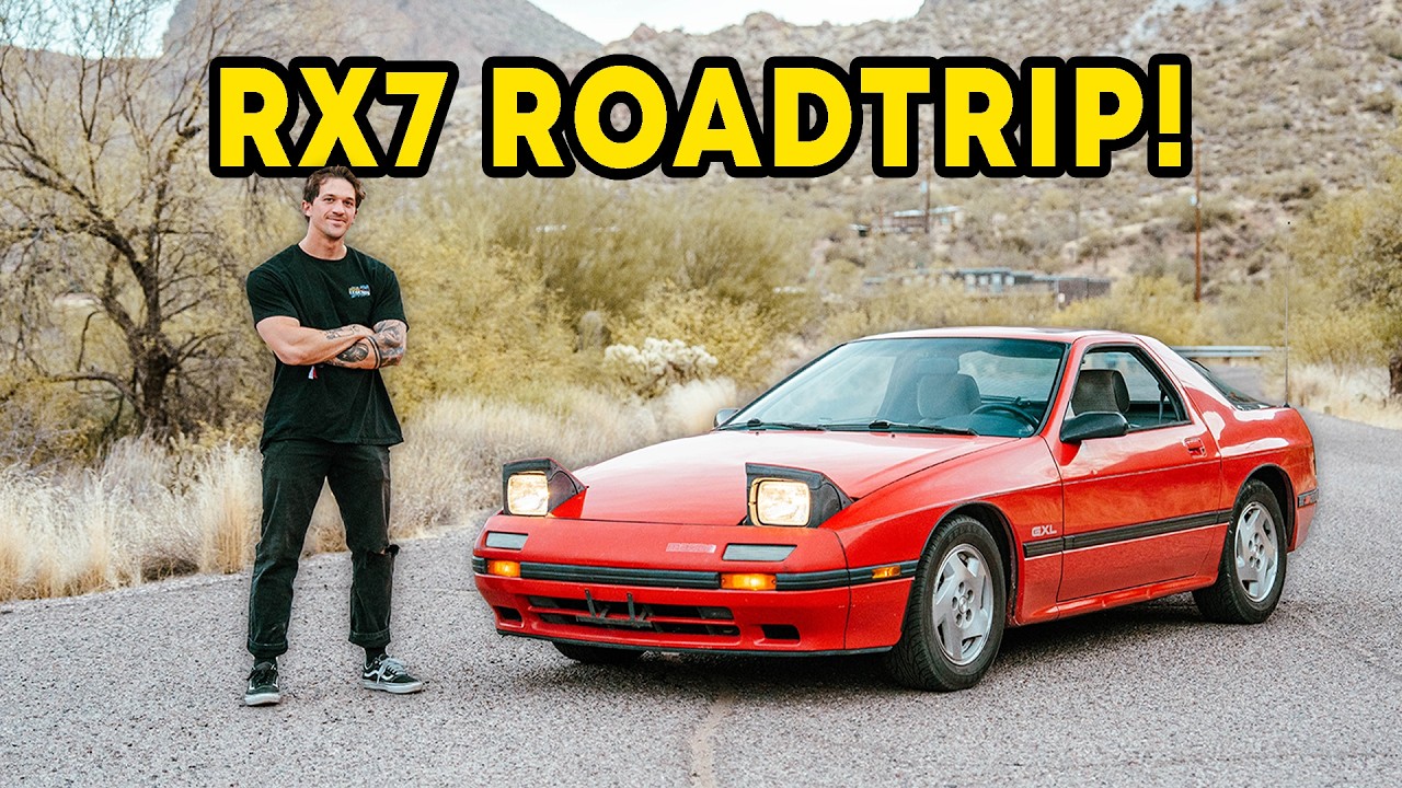 Road Tripping My New RX7 Across the Desert! *JDM Roadtrip*