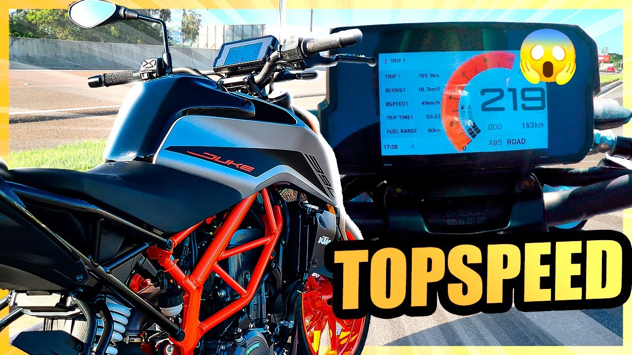 ACELEREI A KTM DUKE 390 NO LIMITE *TOP SPEED DUKE*