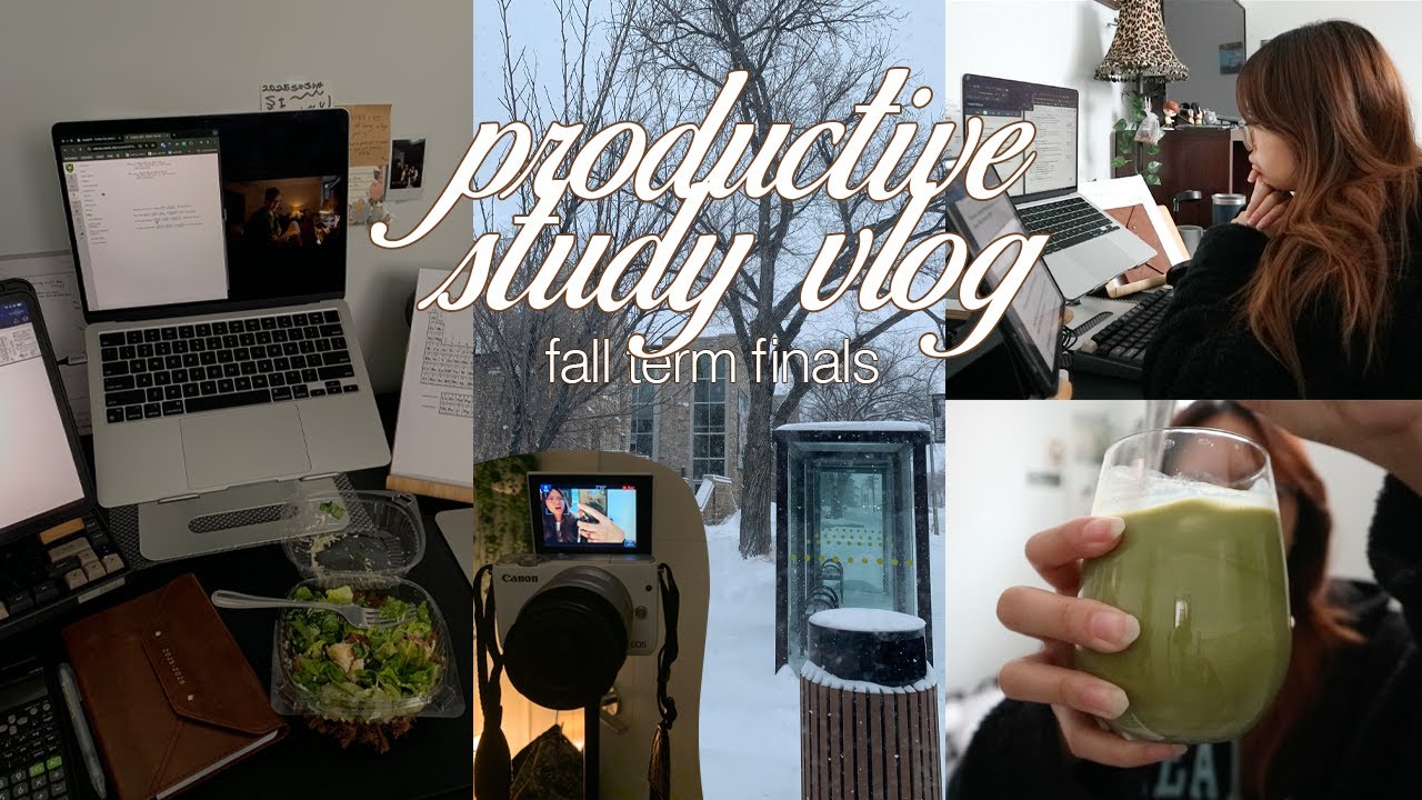 finals study vlog ⟡ productive days, waking up at 5am, matcha, exam routine, & first final ever 🍵✍🏼