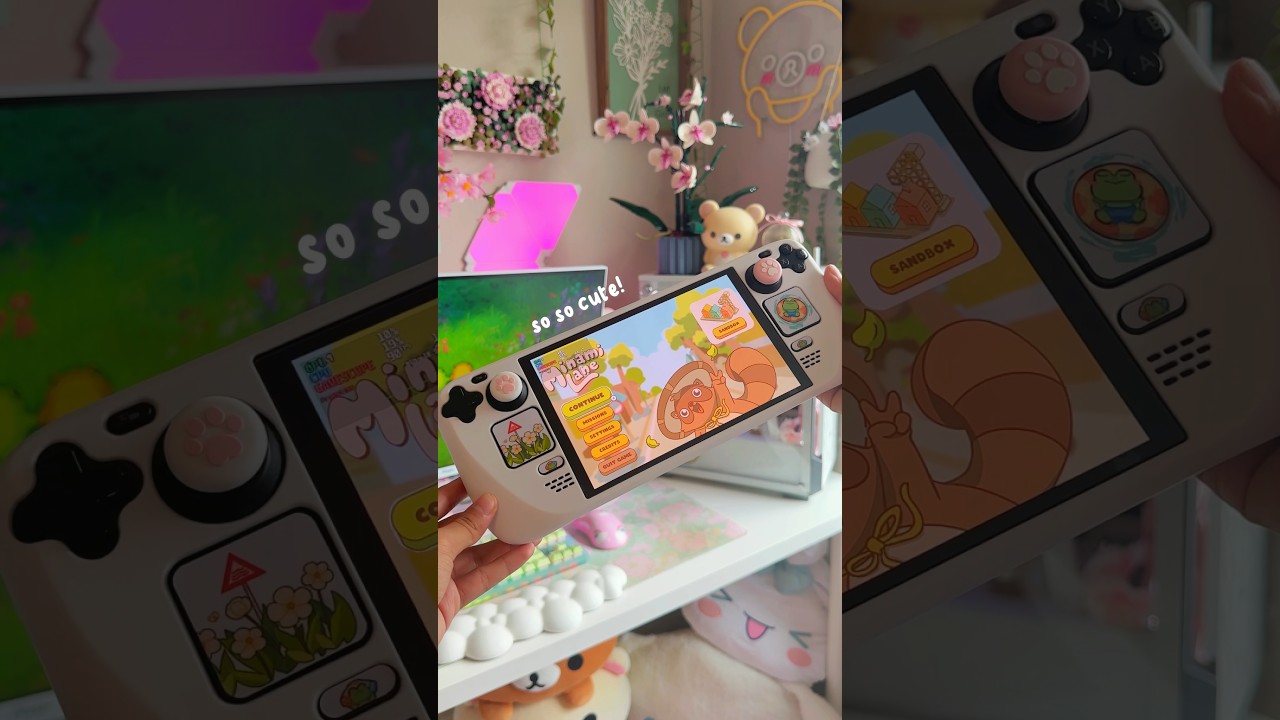 Making My Steam Deck Cute 💚 | @sakurafaery #steamdeck #cozycore #handheld #cuteaccessories