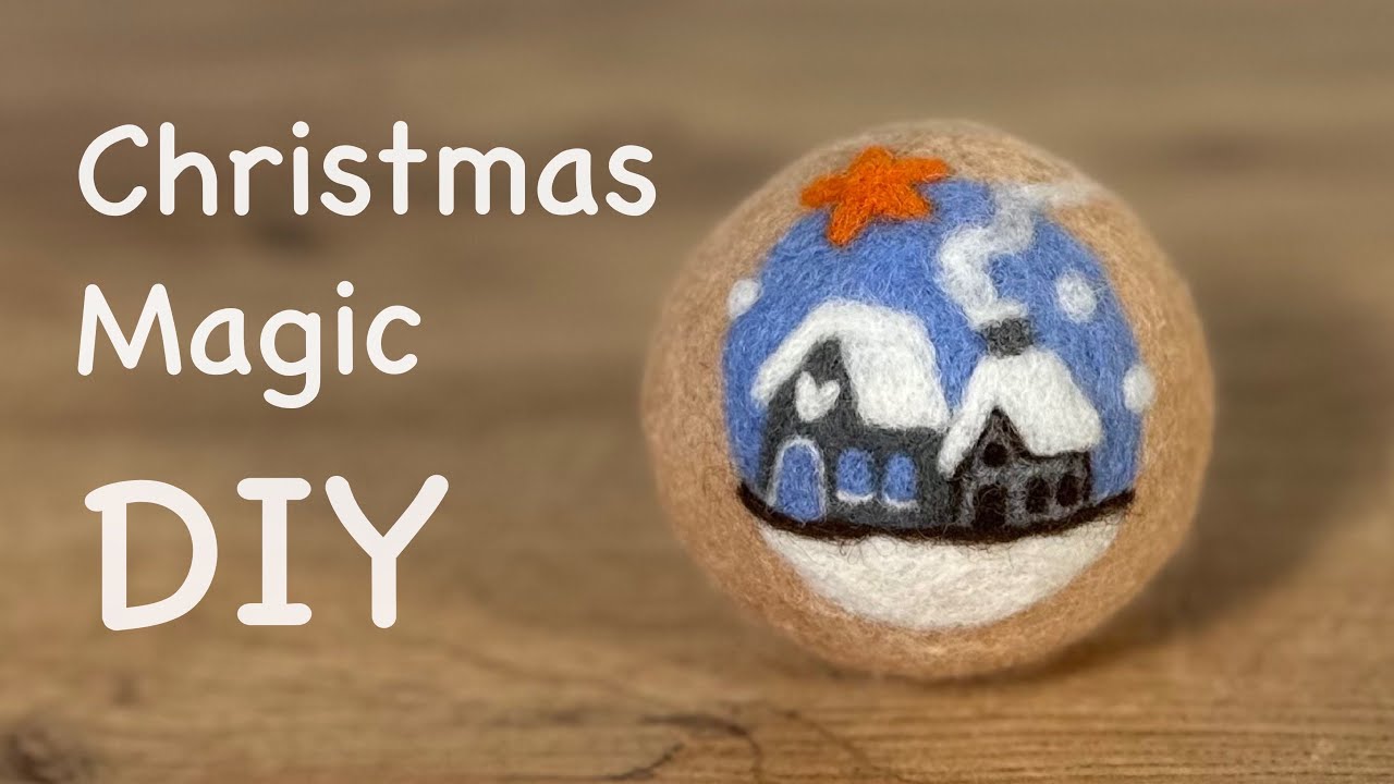 A Tiny Winter World in Wool… My Coziest DIY Christmas Ball Yet ✨❄️