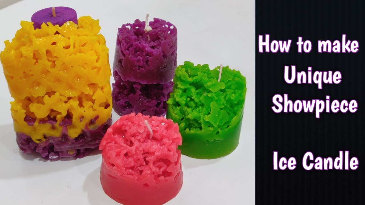 How to make unique wax showpiece Ice Candle