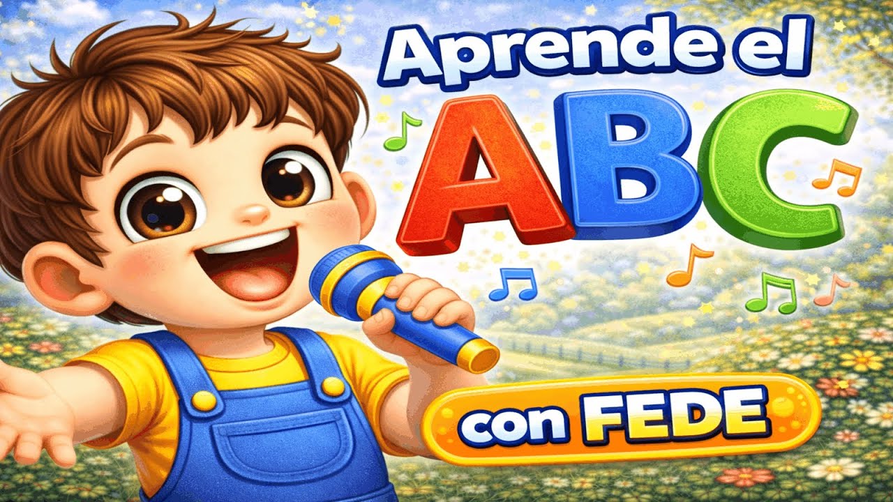 El Abecedario con Fede 🎤🅰️🅱️ | Canción Infantil para Aprender el ABC Cantando | Letras y Sonidos