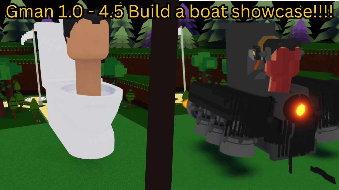Gman 1.0 - 4.5 #buildaboatfortreasure #showcase #skibiditoilet