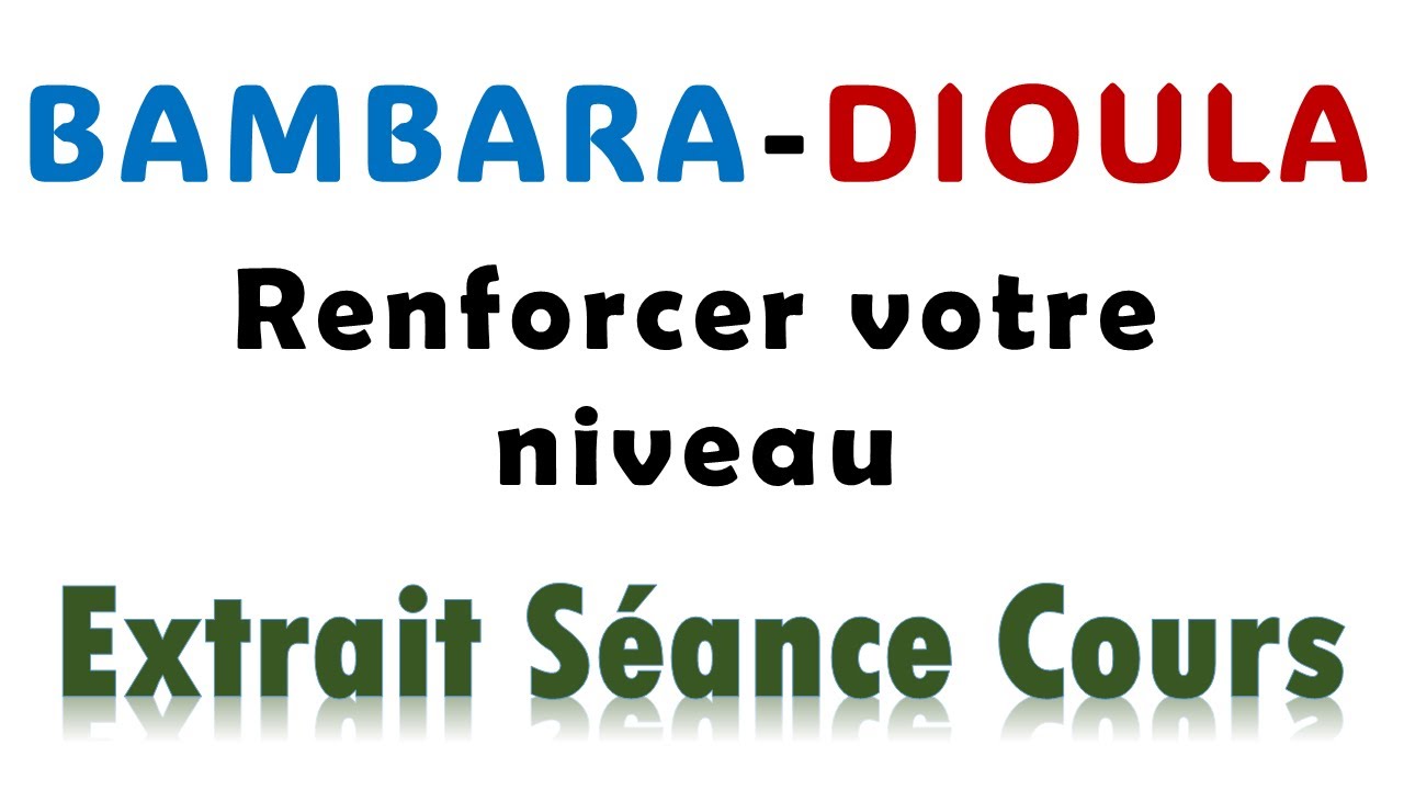 Apprendre Bambara - Dioula - Renforcer son niveau - Extrait d'une Séance Cours | Zanga School