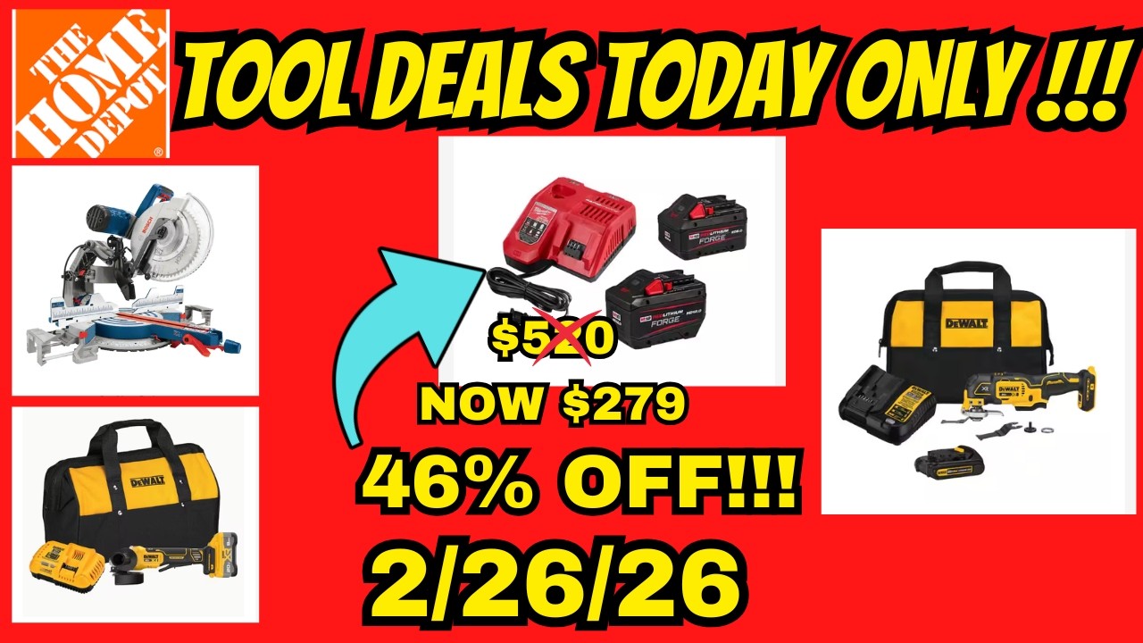 Home Depot Tool Deals You Can't Pass Up Today! Feb. 26th