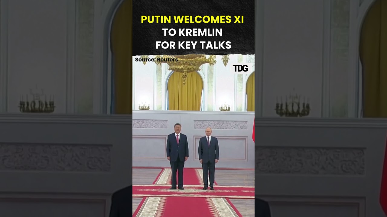 #xijinping | Xi meets Putin at Kremlin to strengthen Russia-China relations #putin #russia #shorts