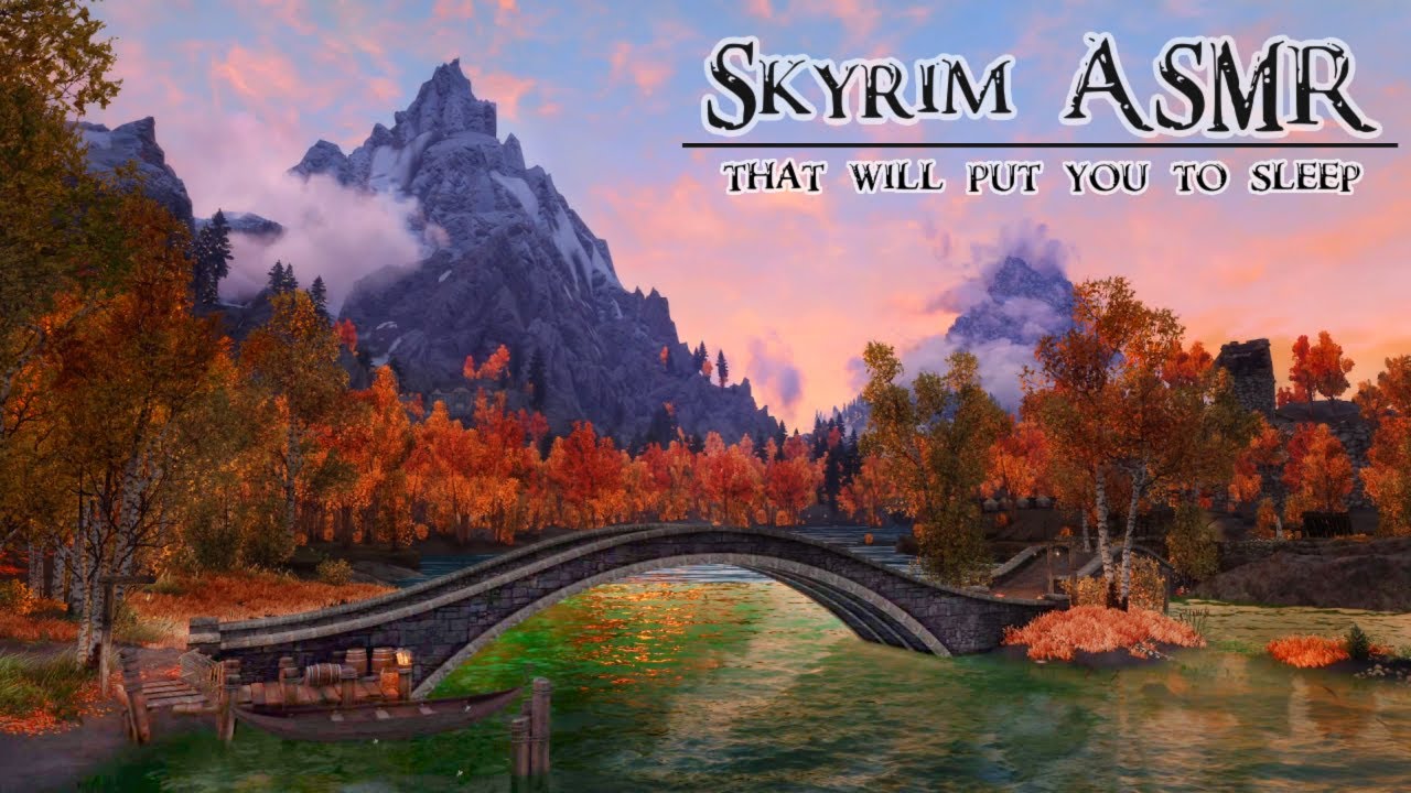 ASMR ⛰️ Walking Across Modded Skyrim 😴 TWO HOURS of Sleep Aid