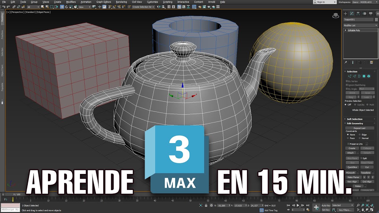 3ds Max en 15 minutos para principiantes 💡 | Giancr