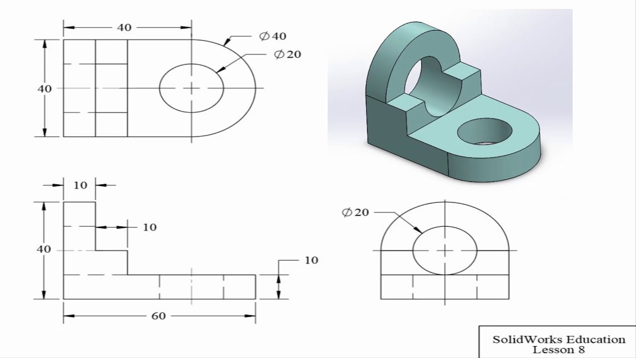 SolidWorks Tutorial for beginners Exercise 08