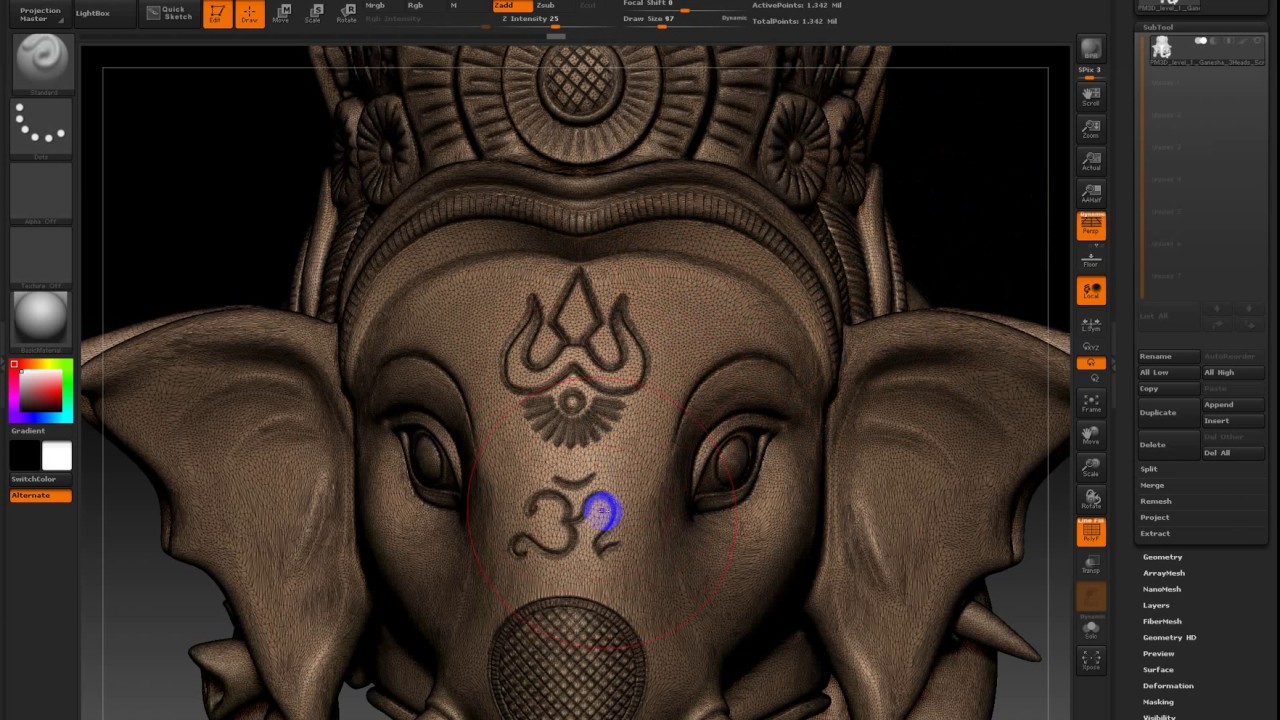 Zbrush decimation master tutoial (на русском)