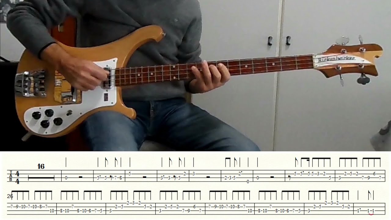 You never give me your money - The Beatles - Bass Tutorial with Tabs