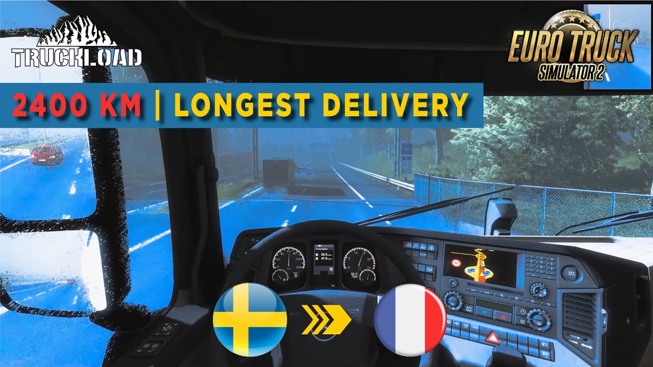 ETS 2 FULL ROAD | STOCKHOLM-(SE) TO NANTES-(FR) | LOGITECH G29