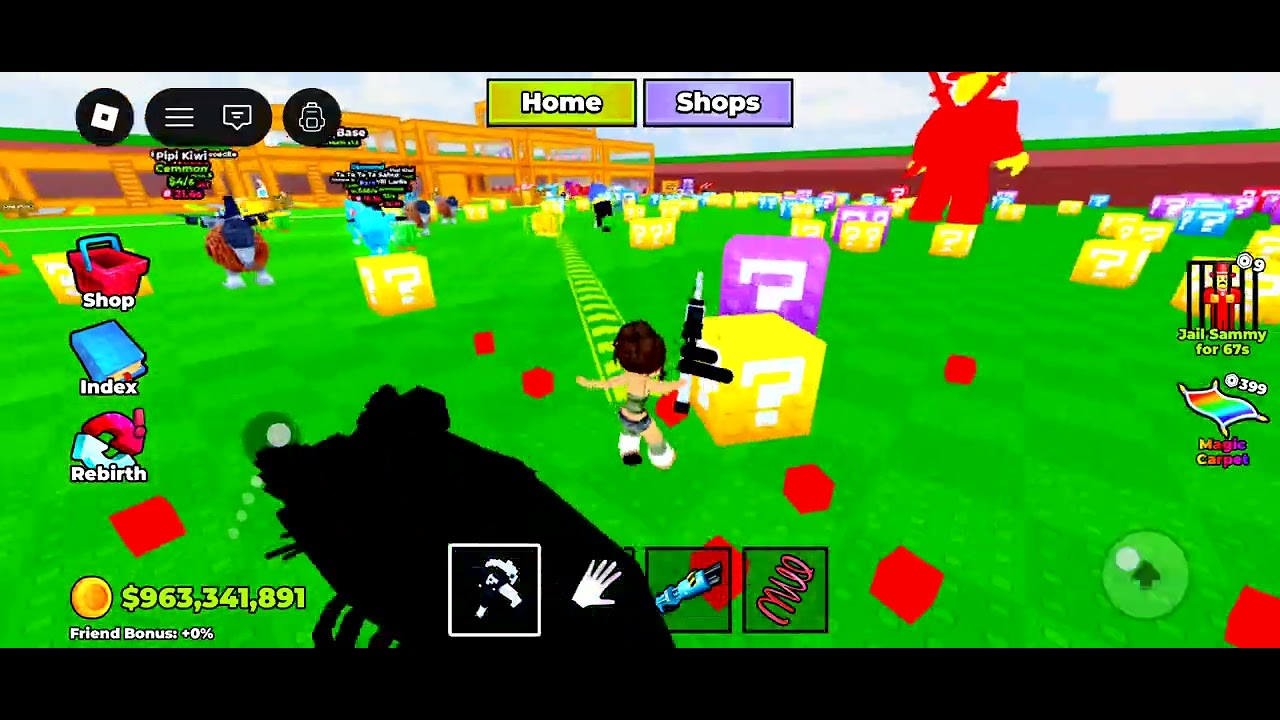 Playing break a lucky block!!!!!!