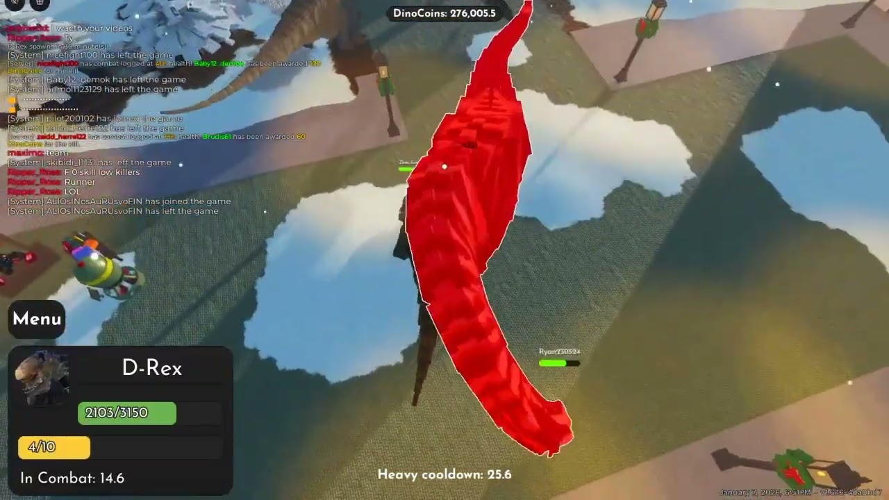 D REX vs SERVER-Jurassic blocky