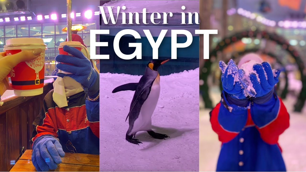 مغامرة الثلج وبطاريق في مصر! ❄️🤍 أشهَر المولات في القاهرة | فلوق مصر 🇪🇬✨