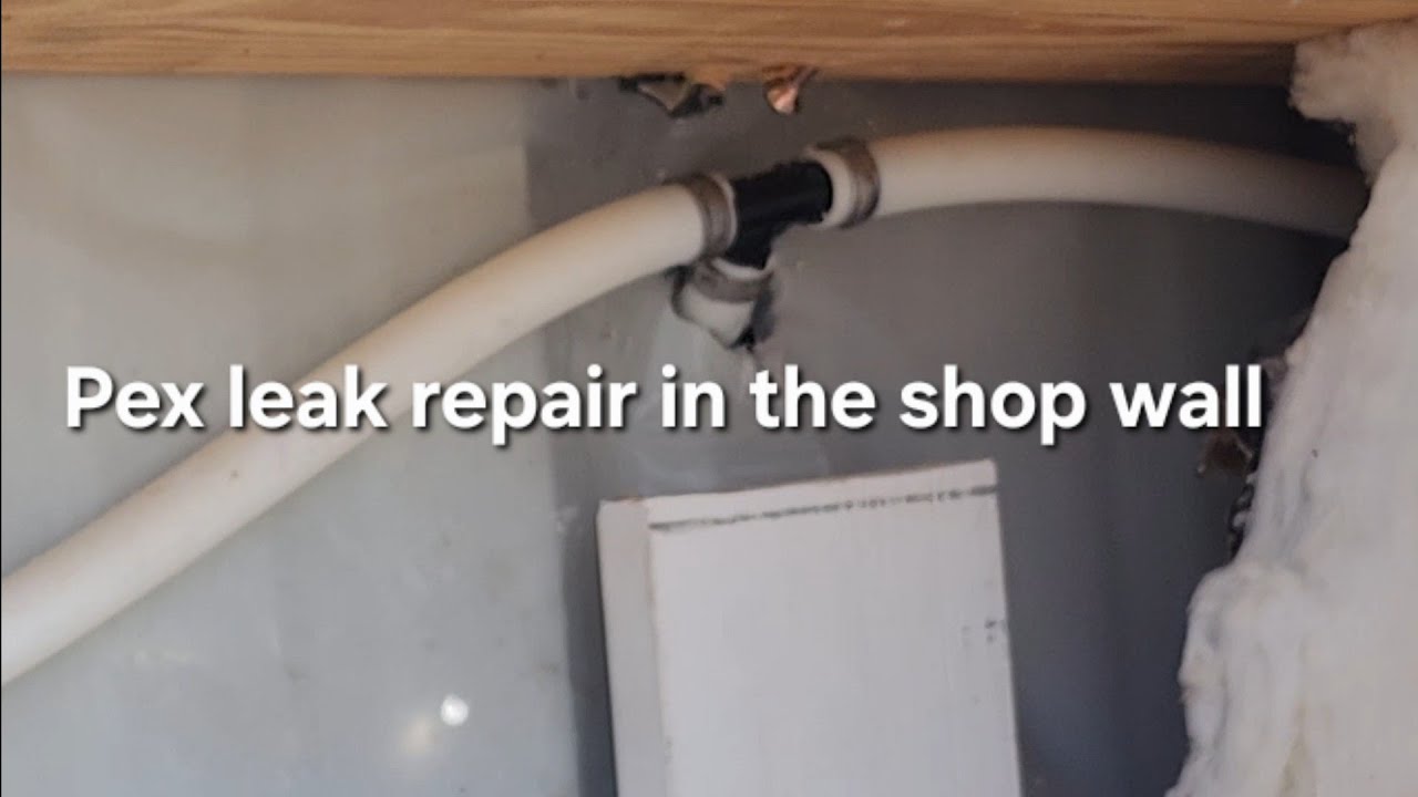 Pex pipe leak repair in the wall