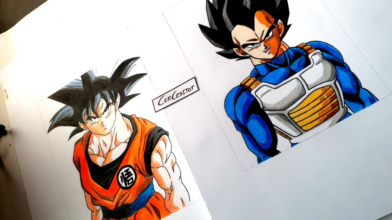 FABER CASTELL VS ARTESCO COMPARACION CUAL ES MEJOR COLOREANDO A GOKU Y VEGUETA.