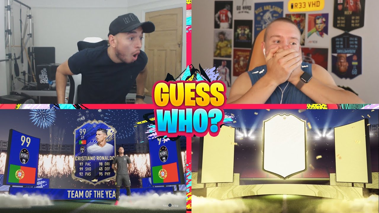 OMG WE PACKED TOTY RONALDO!!! INSANE GUESS WHO FIFA vs @REEV!!! (TOTY RONALDO PACK)