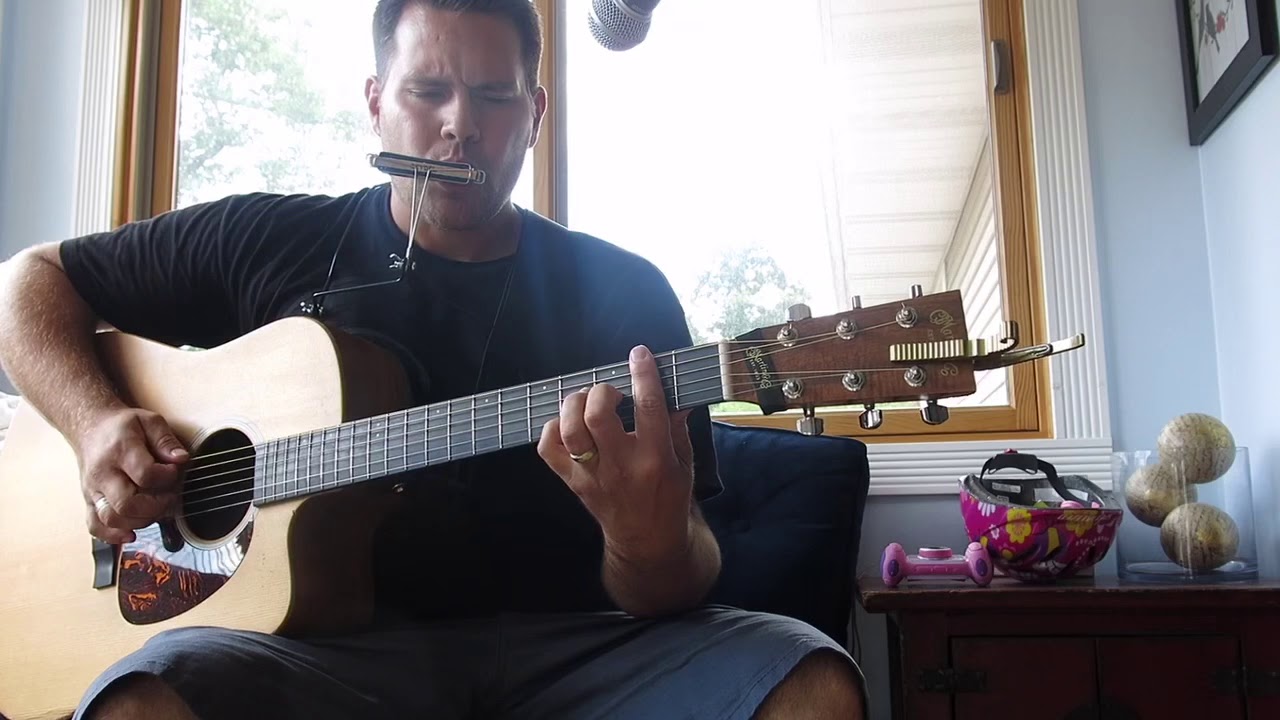 Slow 8 Bar Blues - Guitar + Harmonica
