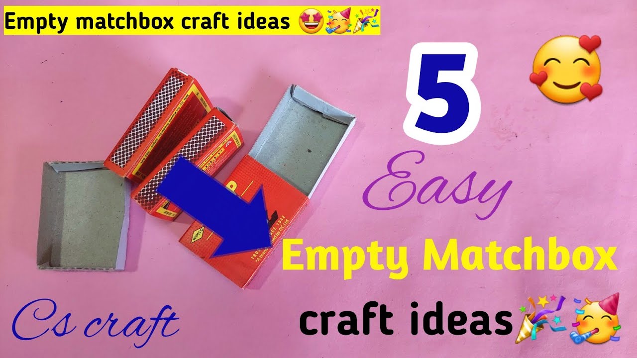 5 cute empty matchbox craft❤🎉 ideas|matchbox craft ideas|empty match box craft ideas|Cs craft
