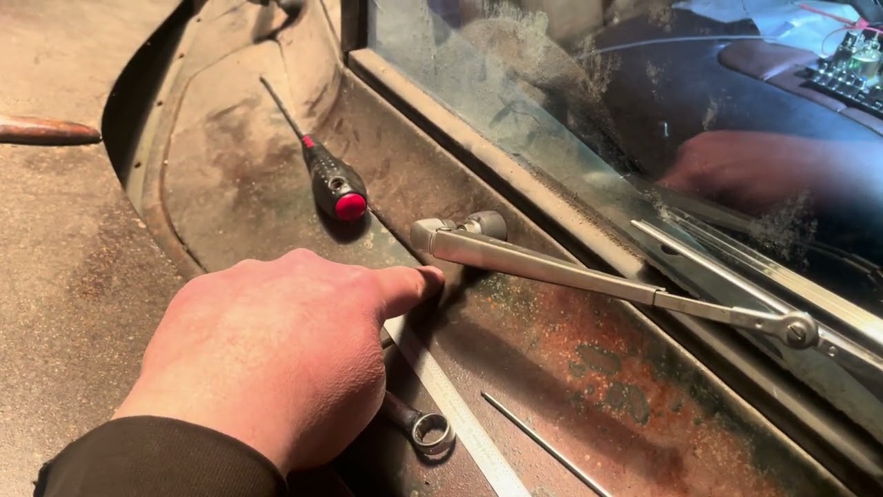 47 Ford truck wiper install. 