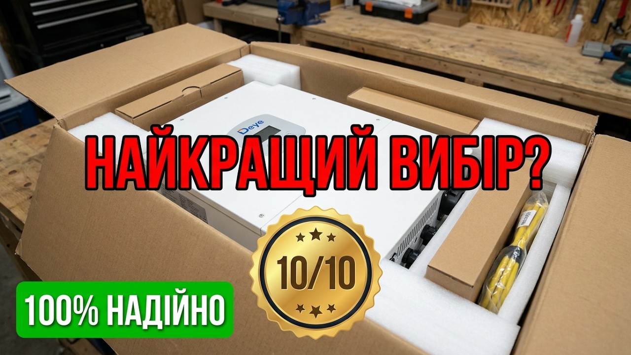 Deye 10 кВт, трифазний, гібридний, в міру крутий інвертор - розпаковка та пару особливостей.