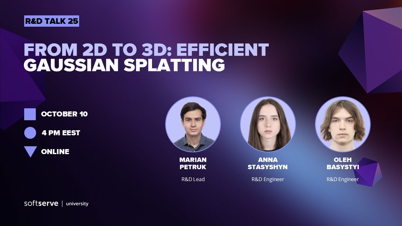 [R&D Talk #25] From 2D to 3D: Efficient Gaussian Splatting
