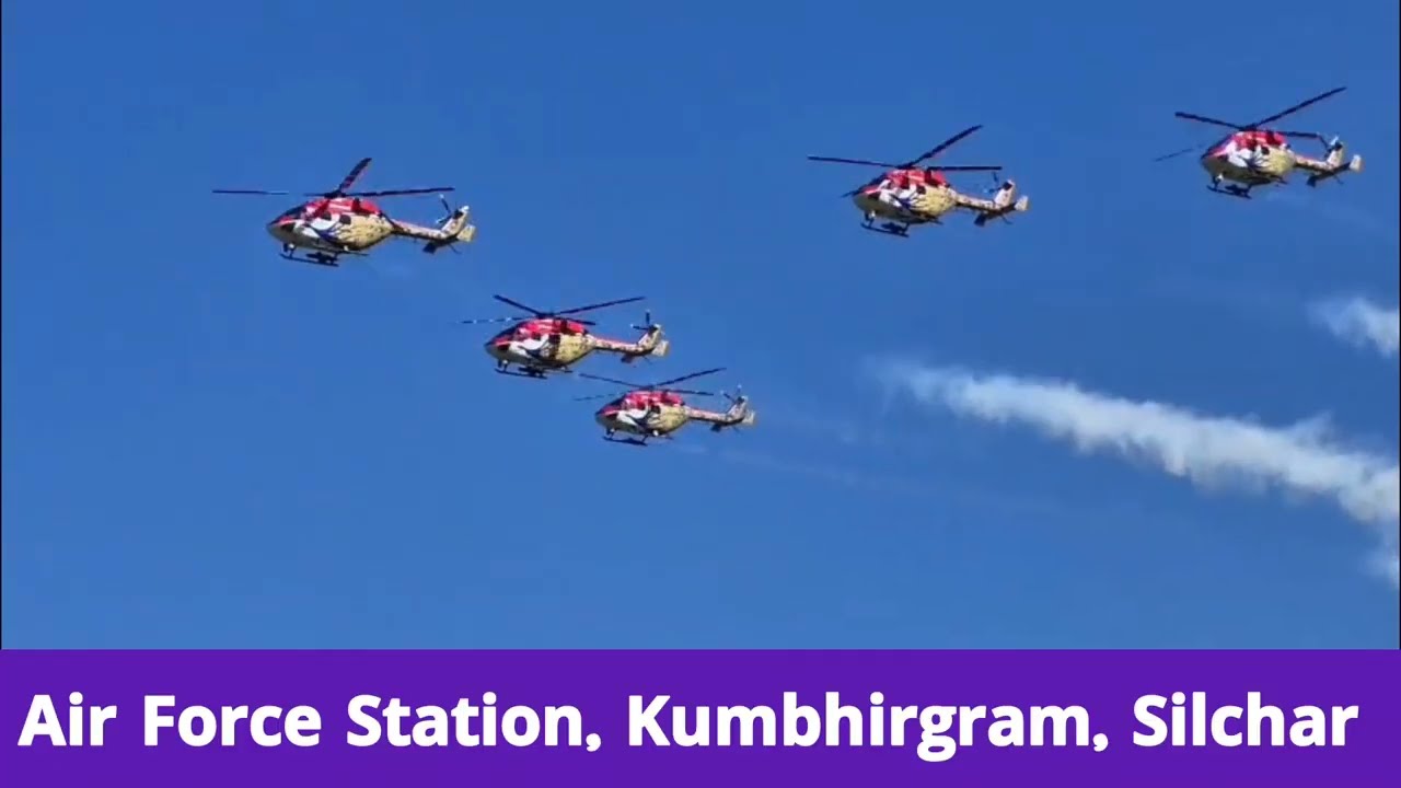 AIR DISPLAY by Sarang Helicopter Team at Kumbhirgram, Silchar #youtube #shortvideo #airforce