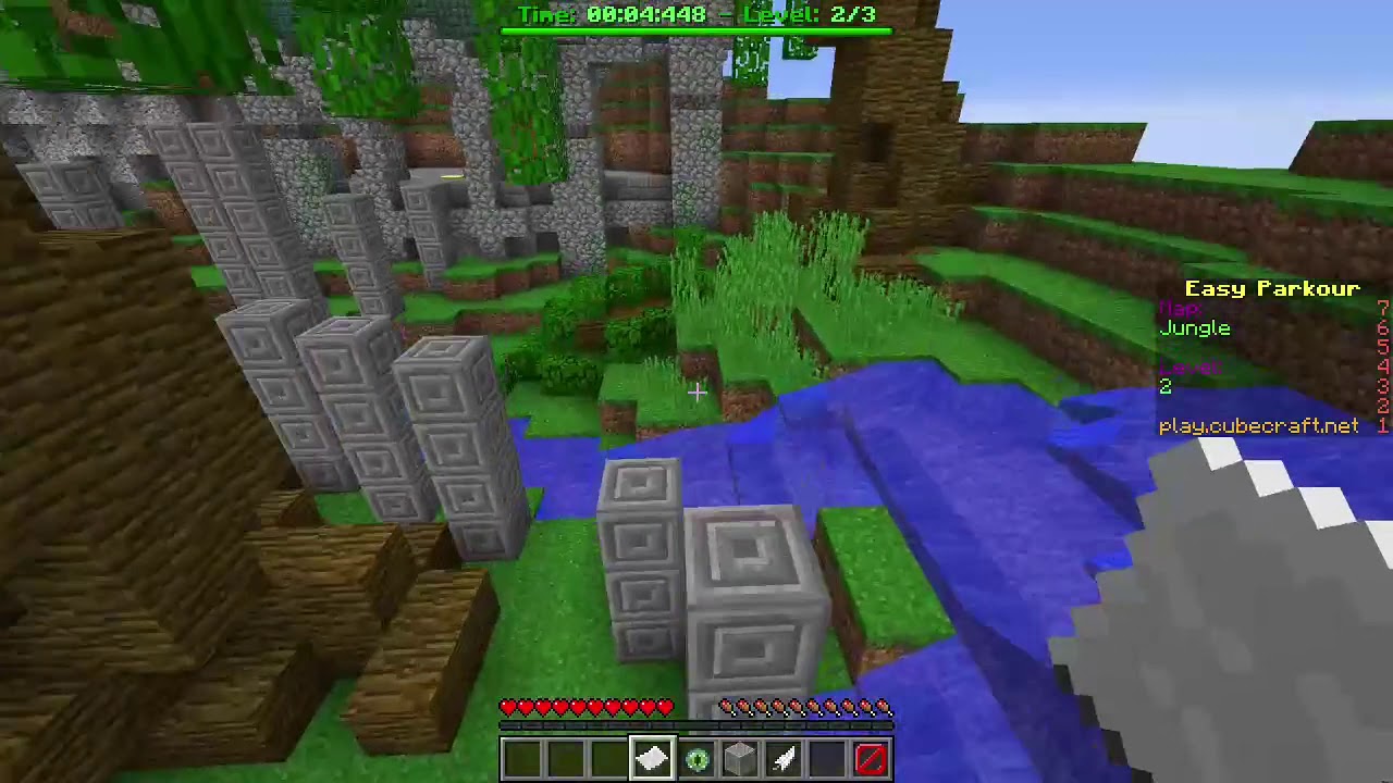 Cubecraft Parkour - Easy Maps - Map Jungle Level 2 (with gold medal)