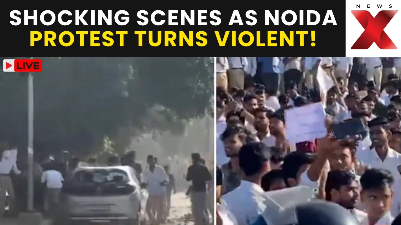 Noida Workers Protest LIVE | CHAOS IN NOIDA! Violence Erupts In Noida During Salary Protest