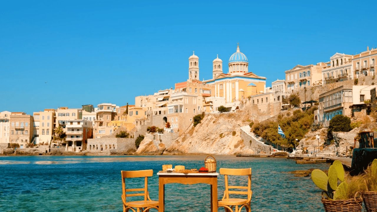 Summer Ambience - Relaxing Greek Island - Sea and Seagulls Sounds