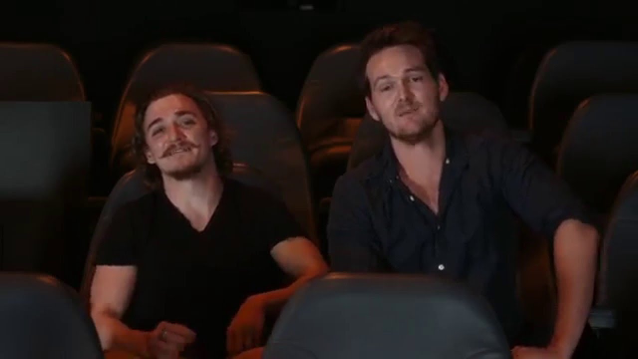 Kyle Gallner and Adam Nee attempt to intro a clip...