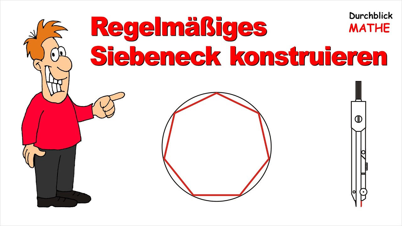 Mit Zirkel Siebeneck konstruieren, Umkreis ist gegeben