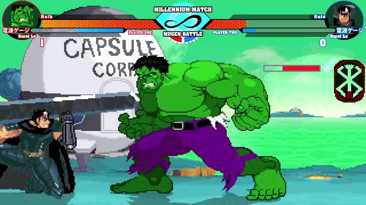 Hulk Vs Guts mugen battle