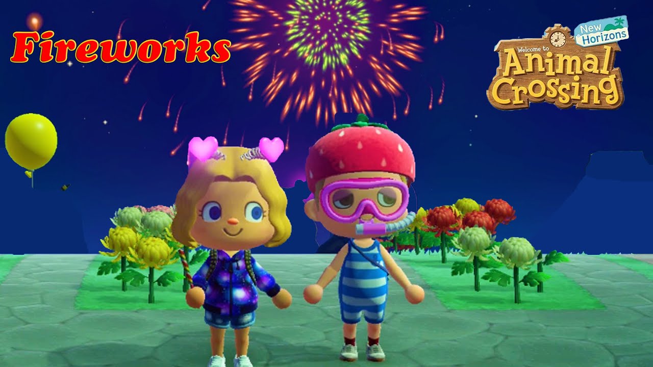 Assistant has a Fireworks Spectatular on Animal Crossings New Horizons