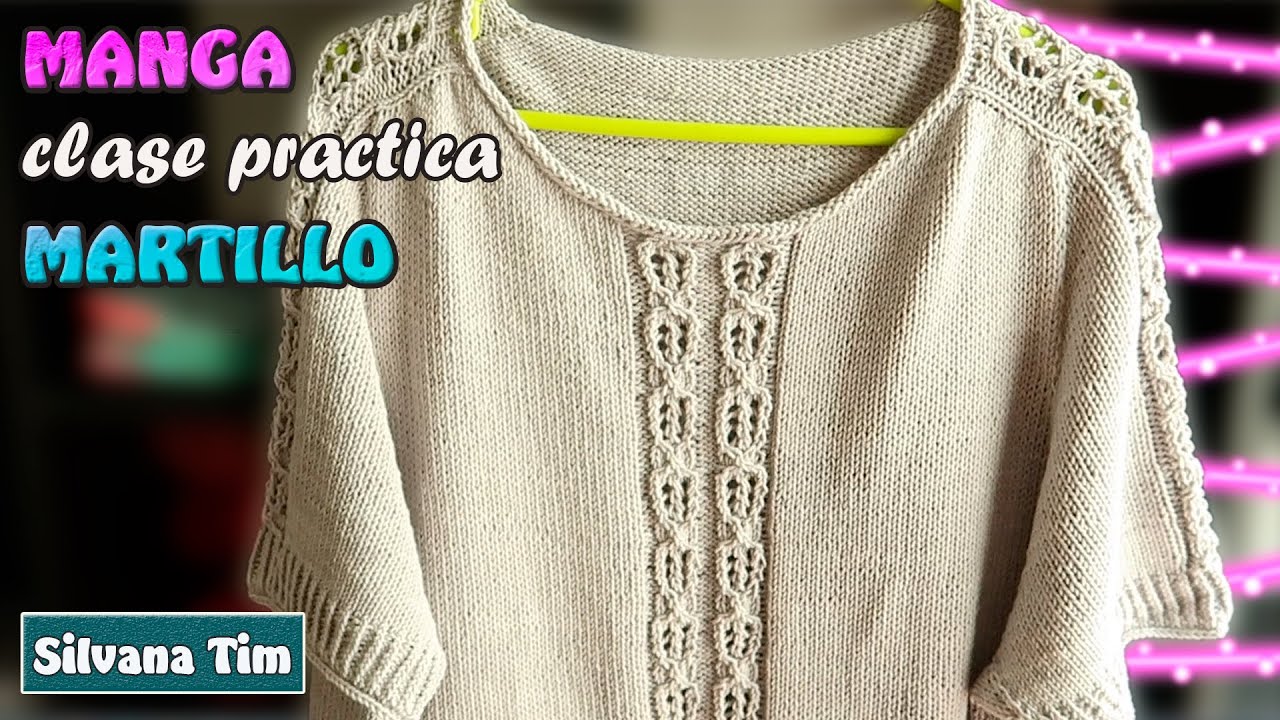 Teje tu suéter Top Down con Manga Martillo - Shaddler shoulder a dos agujas 🧶 Paso a paso