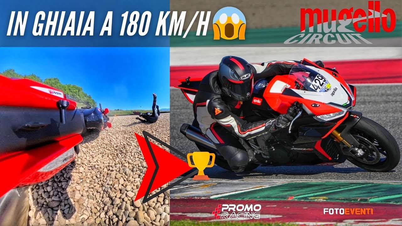 DALLA GHIAIA al SECONDO POSTO in Open2 - crazy MUGELLO 😱 #mugellocircuit #rsv4 #trackday #crash