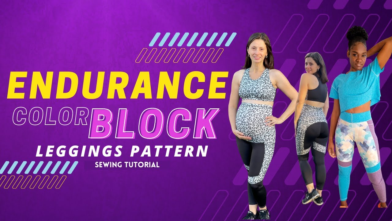 How To Sew Color Block Athletic Leggings! Ellie and Mac Patterns