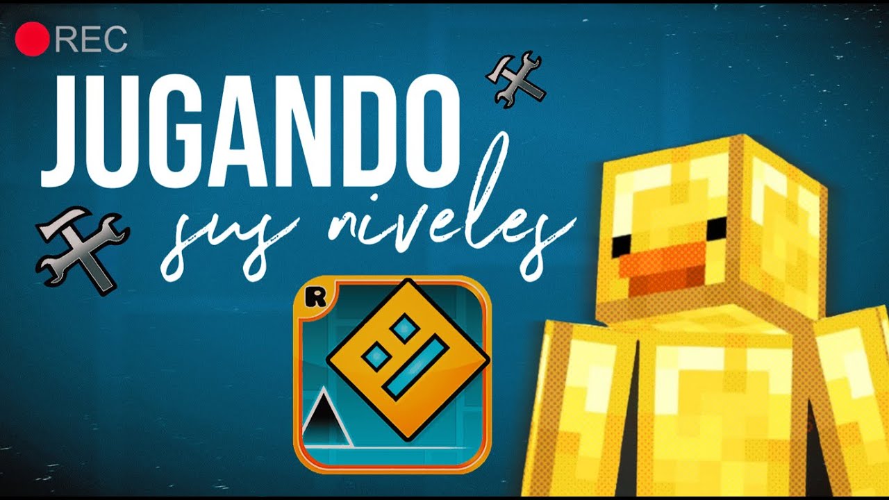 Jugando Geometry Dash un rato