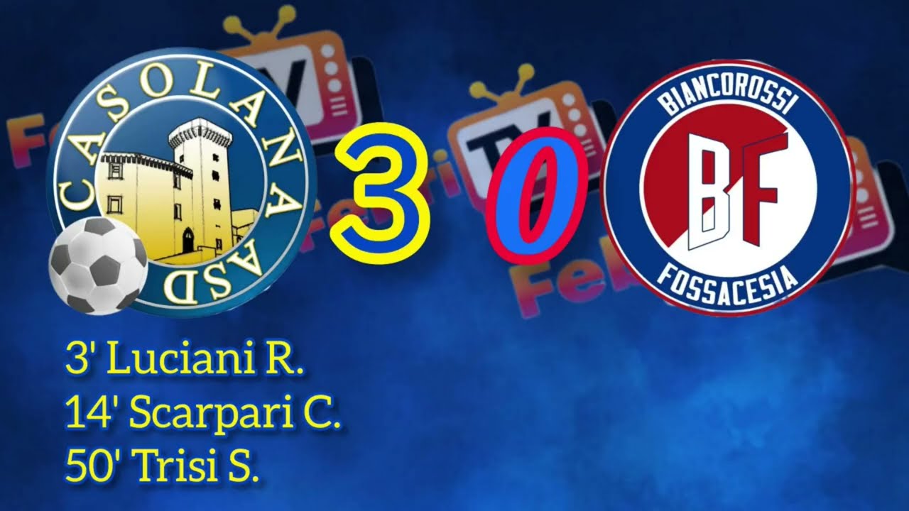 Calcio dilettantistico, Prima Categoria, CASOLANA-BIANCOROSSI FOSSACESIA 3-0