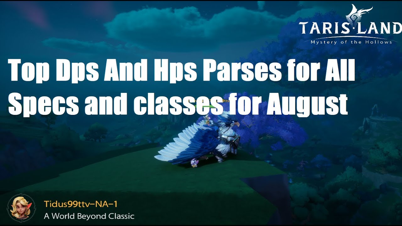 Tarisland Top Dps and Hps Parses for all Classes and Specs