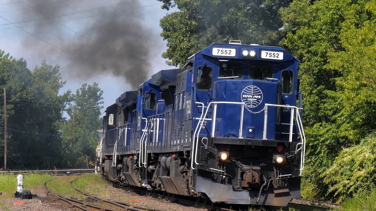 [4K] All Three Pan Am Blue C40-8's Together - First Time! - 60 fps