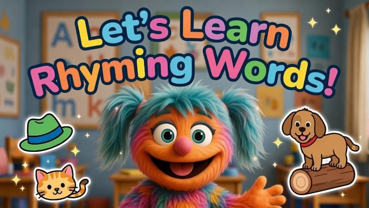 Learn Rhyming Words for Kids 🦘✨ | Fun Preschool Phonics with Rhymey Roo - Let's Learn Rhyming Words