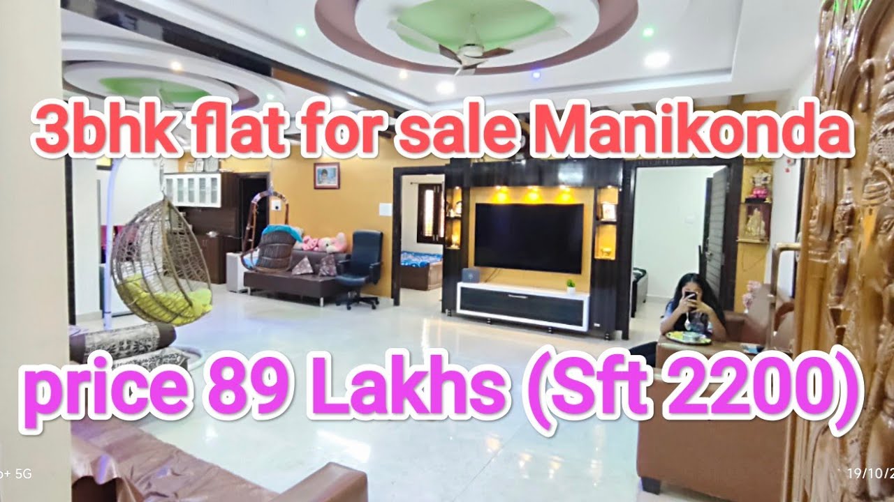 3bhk flat for sale 89 lakhs (Sft 2200) 